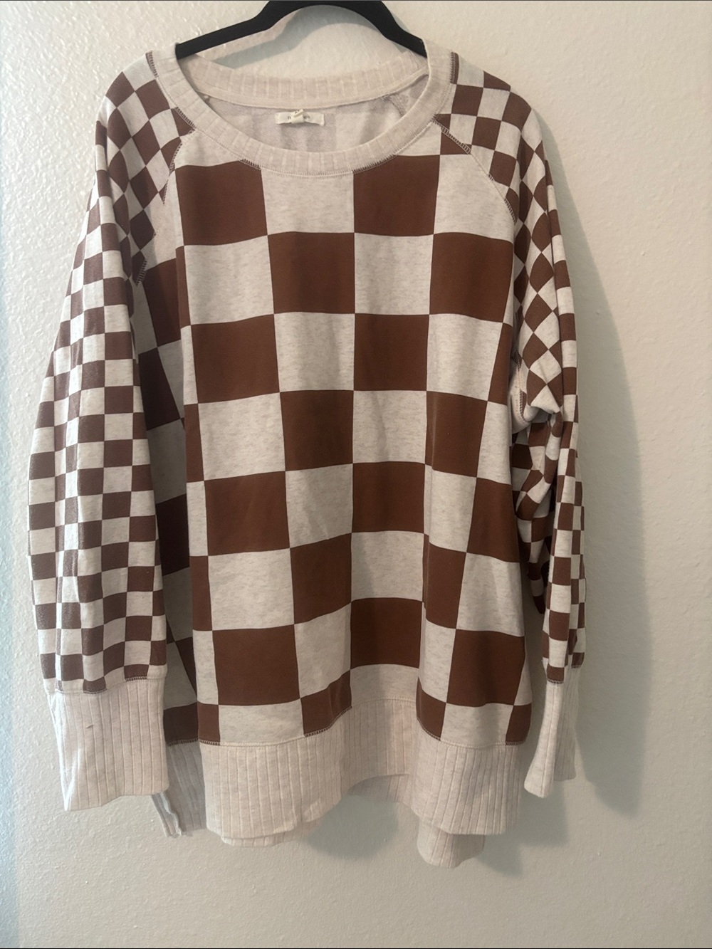Maurices Brown and Cream Colorblock Sweater
